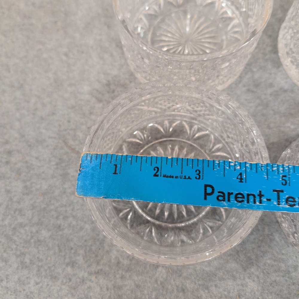 Shannon Dublin Crystal Salad Bowls Set of 4 Cut Glass Clear Round Dessert Dishes - Picture 4 of 5